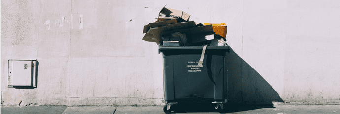 A waste bin (dumpster)