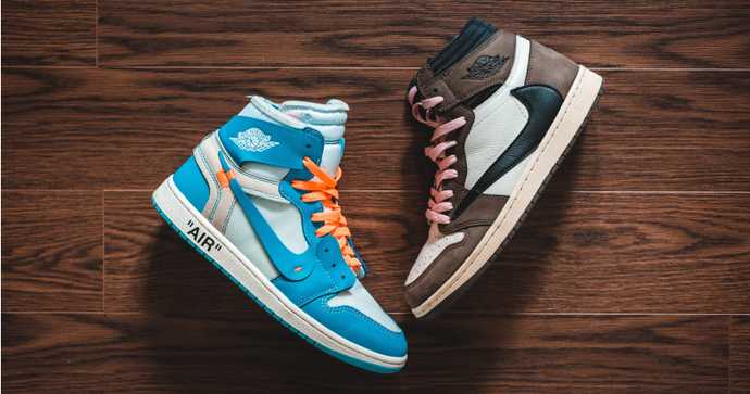Two Jordan 1 sneakers that are extremely expensive
